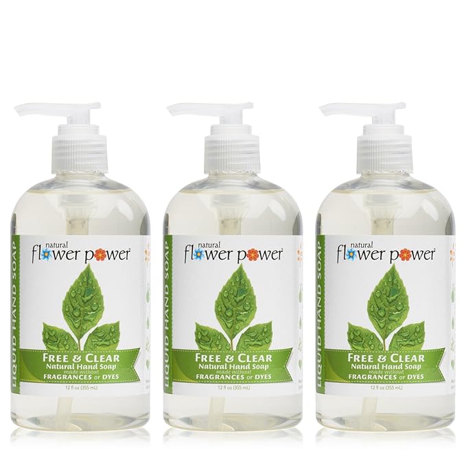 Liquid Hand Soap – Plant-Derived and Bio-Based Formula – Sulfate-Free, pH-Balanced, Vegan – 3 Pack - Free & Clear Unscented – 3 x 12 oz
