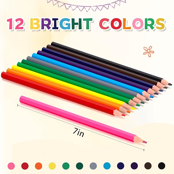900 Count Colored Pencils Bulk, 12 Assorted Colors, 75 Packs Pre-sharpened Coloring Pencils Set for Kids and Adult, Teachers Essential Classroom Prizes, Back to School Supplies