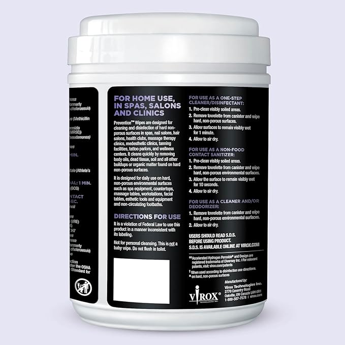 Prevention All Purpose Disinfecting Wipes – Cleaning Wipes Canister, Bulk Cleaner Towelettes for Salons, Spas, Clinics, Studios – Hospital Grade Surface Sanitizing – 160 Count per Refill Bag (6 Pack)