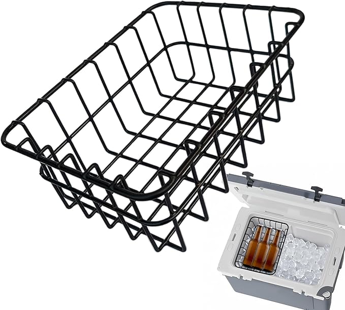 Freezer Storage – Upright Stackable Organizer, Deep Freezer Baskets Storage Bins, Space-Saving Feature for Produce, Vegetables, Fruits, Beverages, Food, Beer, Picnic, Camping, Outdoor