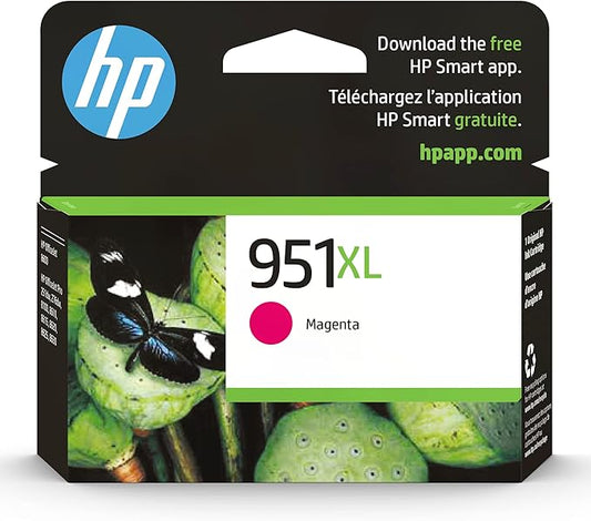 HP 951XL Magenta High-yield Ink Cartridge for HP Printers | Works with Printer Series: OfficeJet 8600, Pro 251dw, 276dw, 8100, 8610, 8620, 8630 | Eligible for Instant Ink | CN047AN