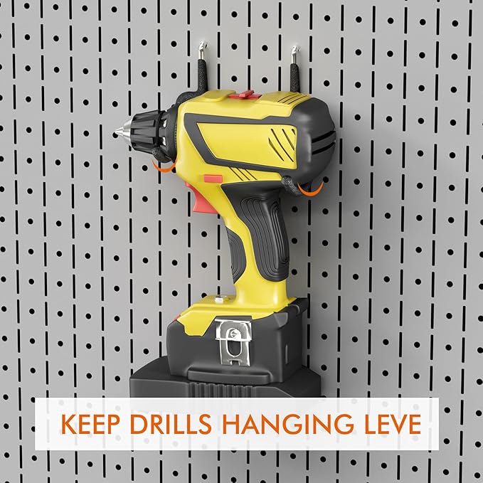 LIGHT DUST Utility Heavy Duty Pegboard Hooks - 8Pack Peg Board Accessories for Hanging Tools Fit 1/4" Peg Holes - Pegboard Organizer Large Tool Holders for Garage Workshop Shed