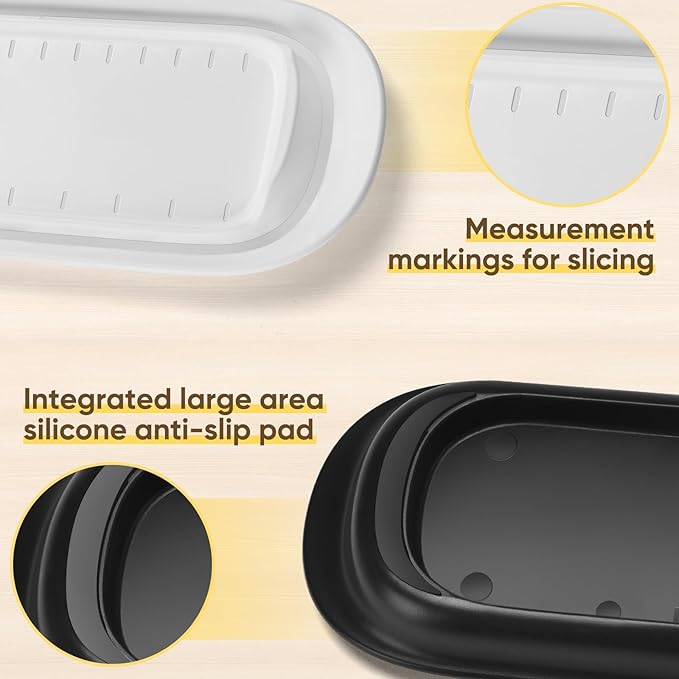 Butter Dish with Lid, Butter Keeper, Easy Scoop,Butter Container Holds for East/West Coast Butter, Dishwasher Safe (Black)