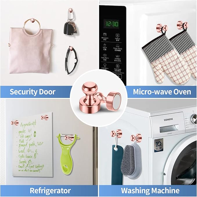 20Pack Rose Gold Refrigerator Magnets Adults Magnets Fridge Small Magnets for Whiteboard Office Locker Kitchen