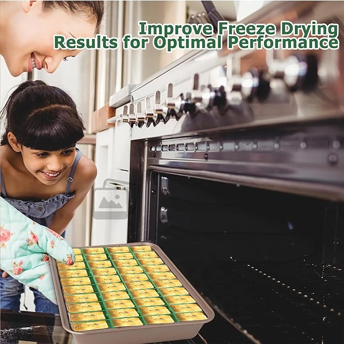 2 Sets Freeze Dryer Tray Dividers Medium, Freeze Dryer Accessories for Harvest Right, Non-Stick Dividers for Fruits, Vegetables, Meals(Green)