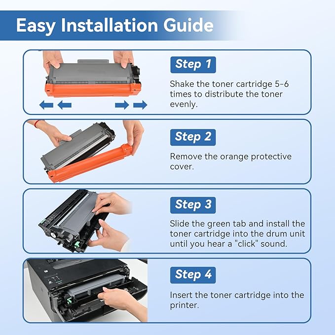 MYTONER Compatible Toner Cartridge Replacement for Brother TN660 TN-660 TN630 TN-630 Toner Cartridge for HL-L2300D HL-L2380DW HL-L2320D DCP-L2540DW MFC-L2700DW MFC-L2685DW Printer (2 Pack)