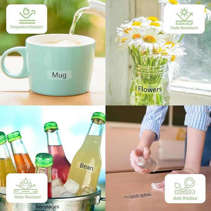 TZe-121 9mm TZe TZ Clear Tape Compatible with Brother P Touch Label Maker Tape TZ-121 TZe121 TZ121 Label Tape 9mm 0.35 Laminated Black on Clear for PT D200 D400 D210 D220 H110 1880, 3-Pack