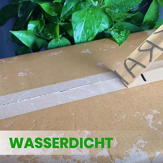 ADHES Kraft Paper Tape, 2 Inch x 60 Yards x 12 Rolls, Biodegradable Paper Packing Tape Writable & Uncoated Brown Shipping Tape for Shipping, Moving, Sealing