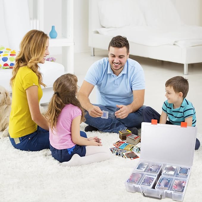 ALCYON 1600+ Baseball Card Storage Box, Sports Cards Holder Organizer Hard Plastic Display Case Compatible with Baseball/Football/for MTG/for PM for Collector (Bag Only)