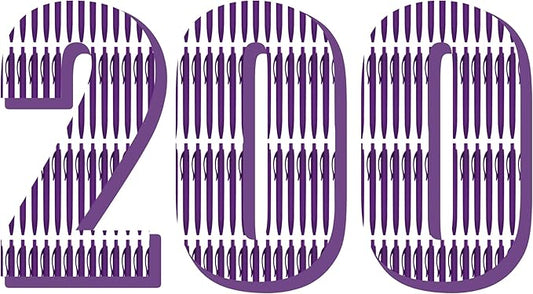 Deegtran 200 Pack No Bleed Purple Barrel Click Pens, Wholesale Retractable Ballpoint Pens, Medium Point, Smooth Ink, 1.0MM Black Ink