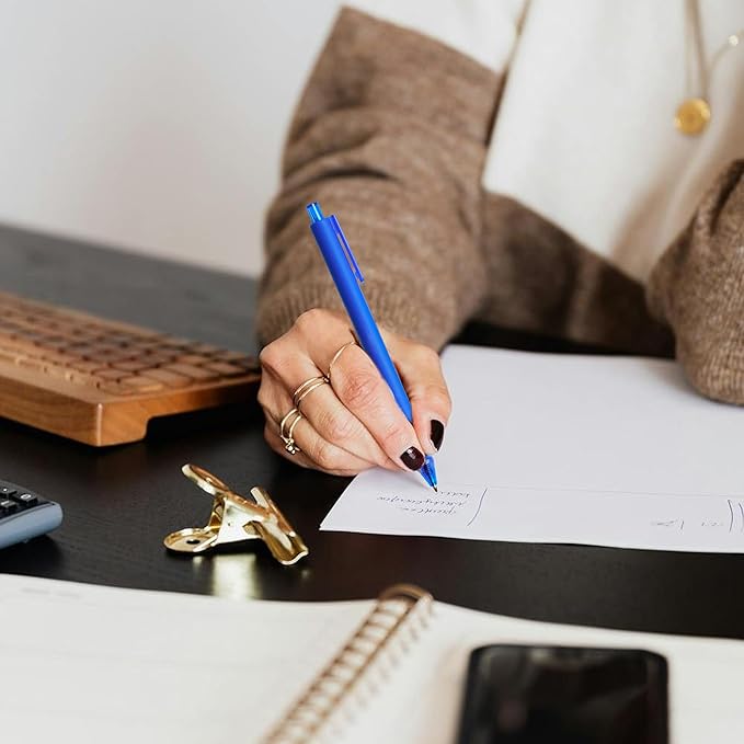 CRYLLIS Pens Bulk, 50Pack Black Pens,Black Ink Ballpoint Pens for Smooth Writing,No Smear,Office Supplies,Back to School Gifts,School Teacher,1.0mm