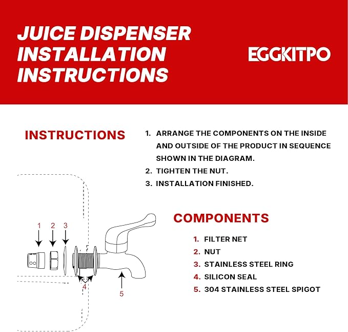 EGGKITPO 2.2 Gallon Drink Dispensers with 304 Stainless Steel Spigot for Parties Lemonade Dispenser with Wood Bracket Clear Cover Polycarbonate Beverage Dispenser for Home Use and Laundry Room