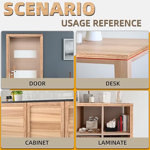 GSCIT Club Red Oak Edge Banding, 1 inch x 500ft roll of Veneer Edge Banding Pre-glued Flexible, Wood Tape Banding for Cabinet Repair Furniture