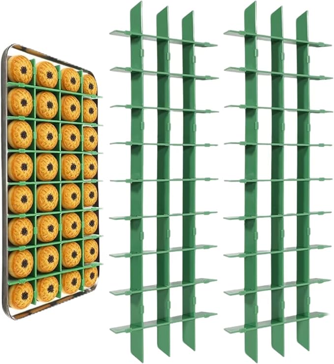 2 Sets Freeze Dryer Tray Dividers Medium, Freeze Dryer Accessories for Harvest Right, Non-Stick Dividers for Fruits, Vegetables, Meals(Green)