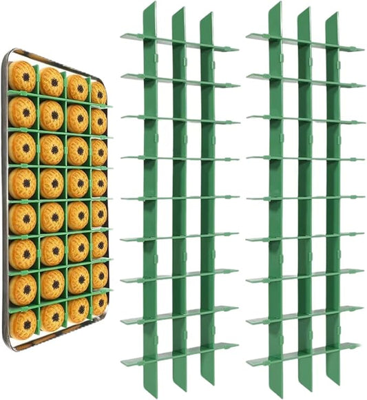 2 Sets Freeze Dryer Tray Dividers Medium, Freeze Dryer Accessories for Harvest Right, Non-Stick Dividers for Fruits, Vegetables, Meals(Green)