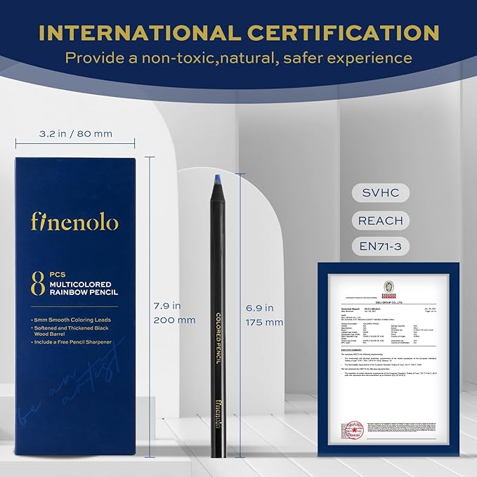 Stocking Stuffers for Kids, 16 Pieces Art Supplies Colored Pencils, Jumbo Rainbow Pencils with Sharpener, Multicolored Pencils for Drawing, Coloring, Christmas Gifts, Party Favor Bags