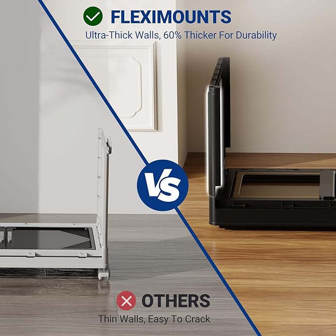 FLEXIMOUNTS 304 QT Stackable Storage Bins With Lids, Collapsible Plastic Storage Bins, Closet Organizers and Storage Containers with Doors and Built-in Wheels For Home, 4 Pack Cubes, Black