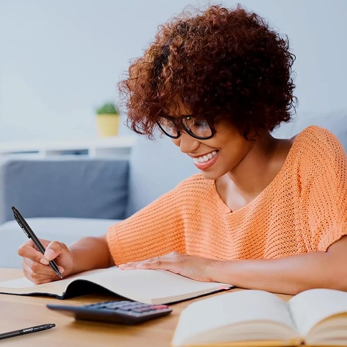 Black Pens Bluk | 60 Pack Durawrite Retractable Ballpoint Smooth Writing | Ball Point Click Pens Black Ink 1.0mm with Clear & Vivid Lines for Servers School Office Supplies, Lapiceros