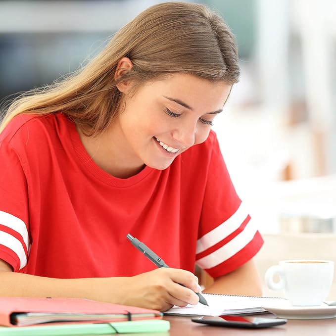 Thenshop Gel Ink Pen Retractable Ballpoint Pens with 0.5 mm Black Click Refill Smooth Writing Cute Quick Dry Fine Point Piloting Aesthetic(20 Pcs,Morandi Color)