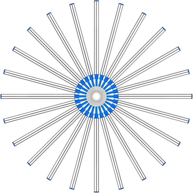 DunBong Rollerball Pen Refills, Roller Ball Fine Point 0.5mm, Red Ink Refill Pack of 5 - Replaceable Ballpoint Pen Refills Medium Point (Blue)