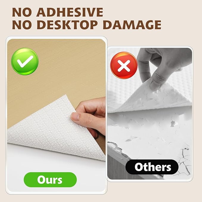 Shelf Liners for Kitchen Cabinets 12in x 20FT, Non Adhesive Drawer Liner Pure Beige Thickened Shelf Liner Non-Slip Easy to Clean for Tool Box Refrigerator with Knife and Tape Measure