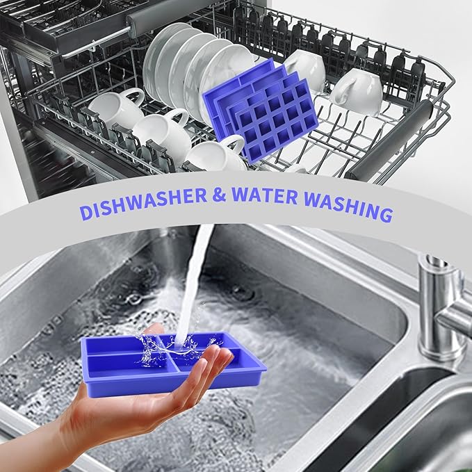 4 Pcs Silicone Tray Dividers for Harvest Right Freeze Dryer,Silicone Food Molds for Harvest right freeze dryer accessories，Reusable Dryer Food Freezer Trays (Purple,4 Cavities)