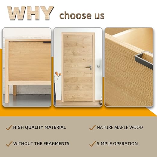 GSCIT Club Maple Edge Banding, 3/4 inch x 50ft Wood Edge Banding Pre-glued Flexible, Veneer Tape Banding for Cabinet Repair Furniture Restoration