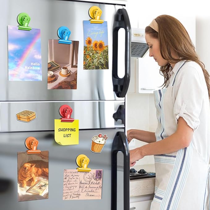 20 Pack Fridge Magnet, Multicolor Magnetic Clips Whiteboard Magnets, Magnet Clips Heavy Duty Refrigerator Magnets for Photo Displays, Home, Office, Classroom