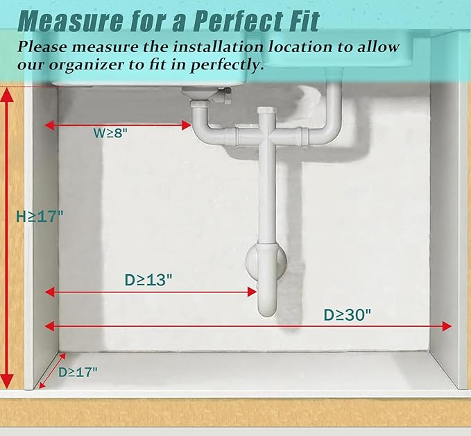Under Sink Organizer, Extra-Wide Upgrade, 2 Pack 2 Tier Metal Slide Out Cabinet Organizer, Height Adjustable Organization and Storage Series, Bathroom/Cabinet/Kitchen organization, White