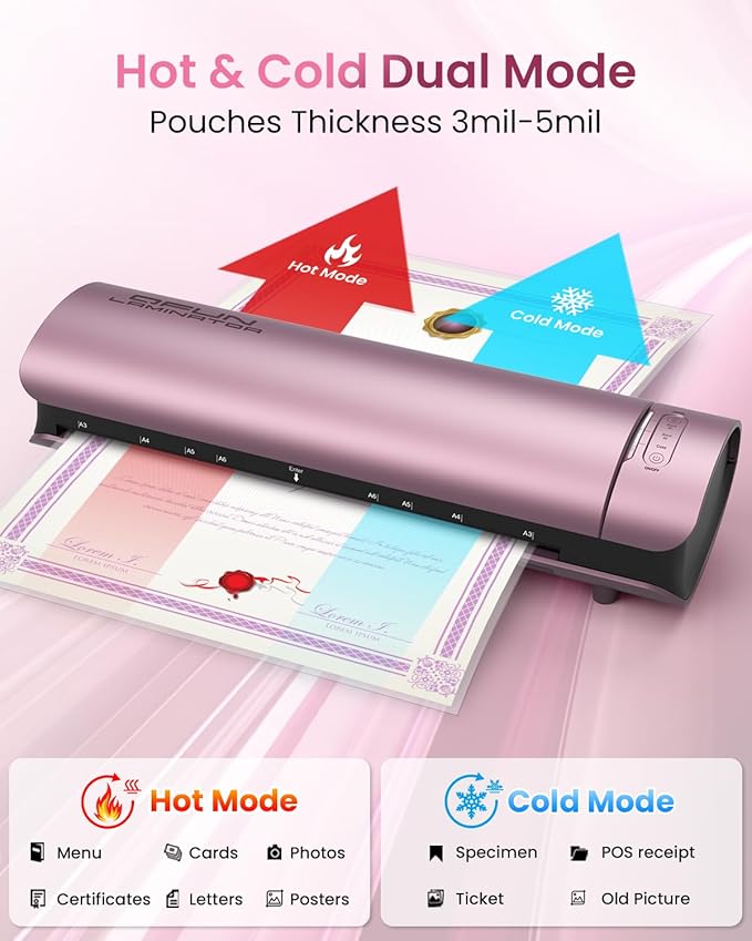 Laminator Machine Thermal Laminating Machine with Sheets 11x17 Personal Laminator for Teachers, 13 Inch Lamination Machine 60S Warm Up Office Presentation laminators, A3 Portable Paper Laminate Kit