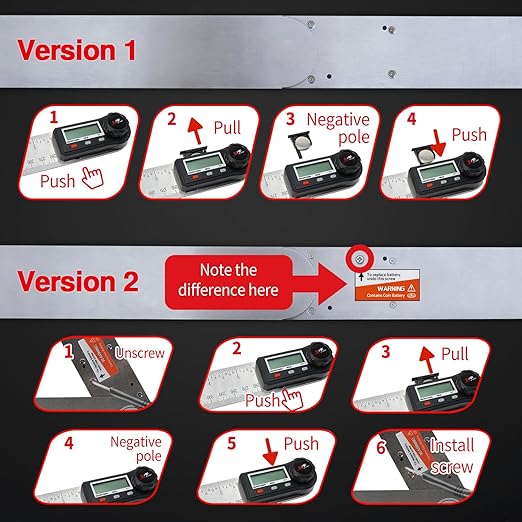 Angle Finder Tool Digital 7 Inch / 200 mm Stainless Steel DPRAF-7-B, Digital Protractor Display Angle Ruler for Measuring, Woodworking, Construction, Wall angle Measurement by S&F STEAD & FAST