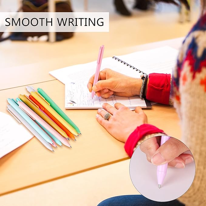 WY WENYUAN Cute Pens, 24 Pcs Fine Point Smooth Writing Pens, Personalized Ballpoint Pens Bulk, Flair Colorful Pens, Black Ink 1.0 mm Journaling Pen, School Office Supplies for Women & Men, Note Taking