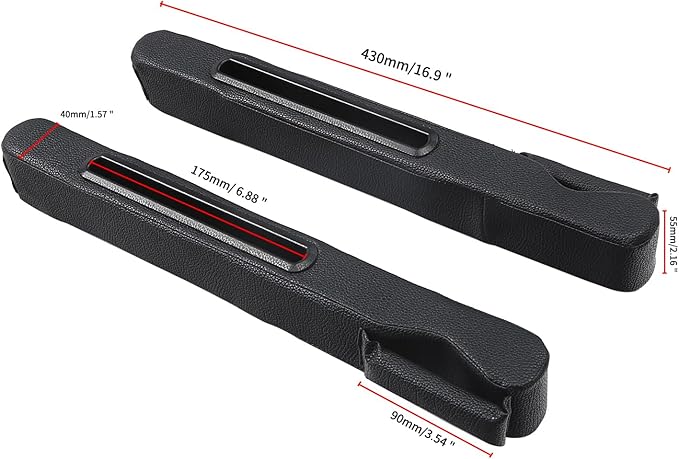 Car Accessories,Car Gap Plug,Car Seat Gap Prevent Small Items from Falling,2 Combinations of Main and Passenger Seats Universal.(Black)