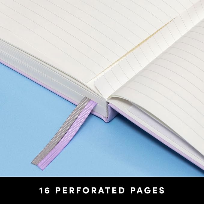 PAPERAGE Lined Journal Notebook, (Cognac), 252 Pages, Medium 5.6 in x 8 in - 100 GSM Thick Paper – Hardcover Journaling Notebook for Work, School & Note Taking