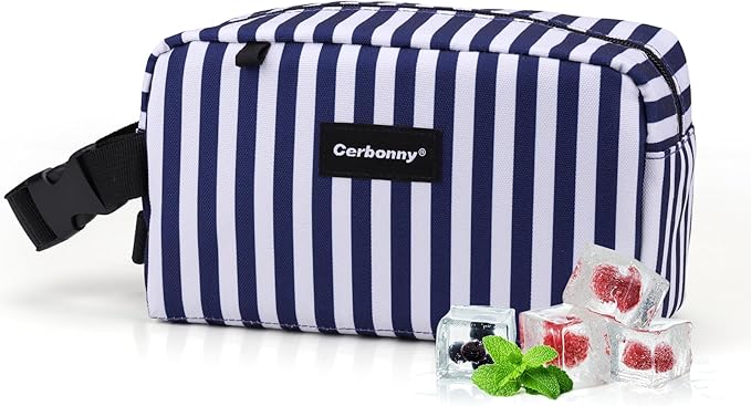 Freezable Lunch Bag,Freezable Snack Bag,Mini Cooler Bag for Travel/Work/School,Small Insulated Bag,Small Cooler Lunch Box with Ice Packs,Insulated Snack Bag,Freezable Snack Box with Handle Buckle