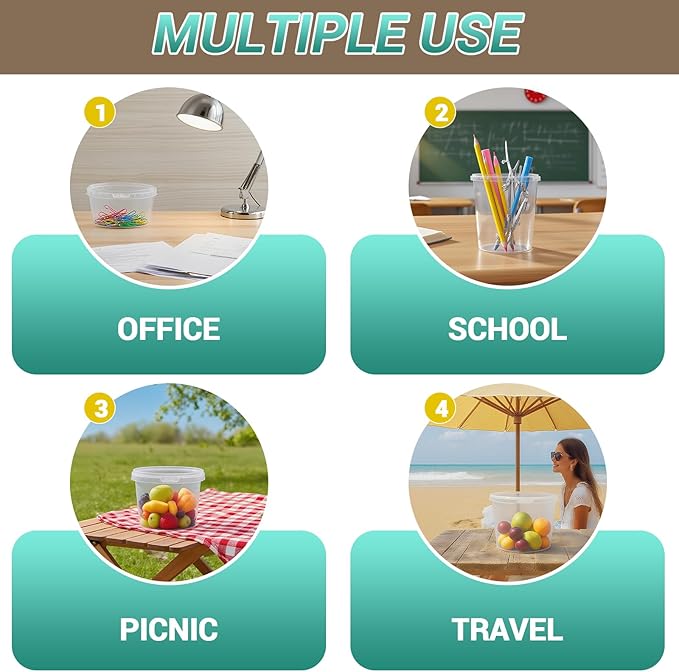 Food Storage Containers, 26 Pack 18 oz Freezer Storage Containers with Lids, Leakproof, BPA Free, Microwave & Dishwasher Safe Takeout Container - Ideal for Soup and More