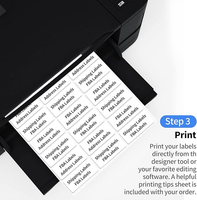 2"x4" Shipping Address Labels, 10-UP Blank Mailing Labels, White Self-Adhesive Customized Stickers for Inkjet and Laser Printer [2000 Sheet, 20000 Labels]