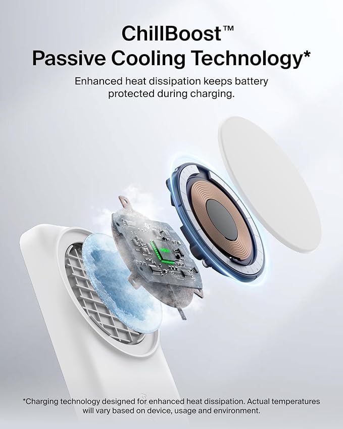 Belkin MagSafe Charger Compatible, 3-in-1 Charging Station, Qi2.2 25W Magnetic Wireless Charger Dock, Foldable Charging Stand for iPhone 17/16/15, Apple Watch, AirPods, Pixel 10 (45W Adapter Included)