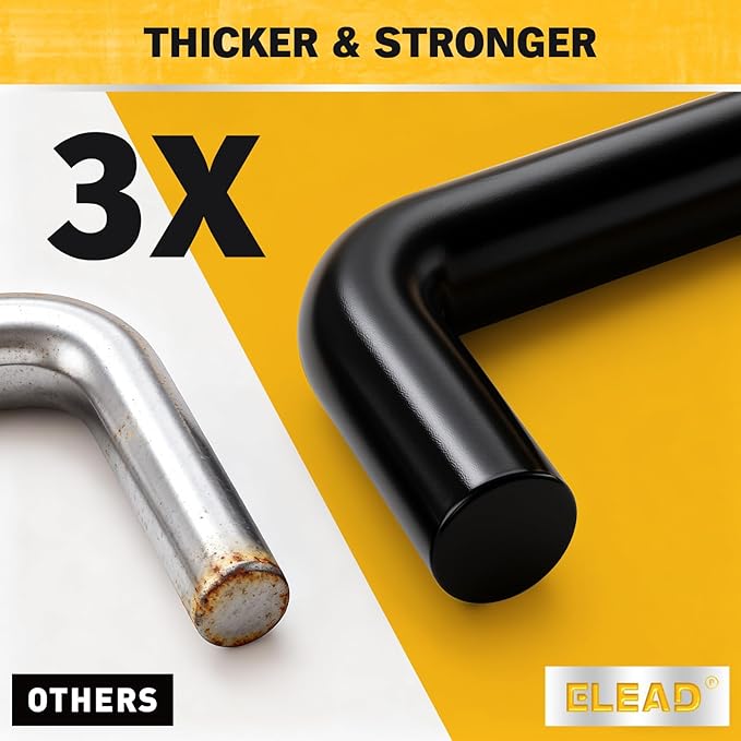 ELEAD 286-Piece Extra Thick Pegboard Hooks Set, 1/4" Heavy Duty Black Peg Board Organizer Accessories with Bins, Metal Pegboard Accessories with Pegs Lock, Peg Board Hooks for Hanging