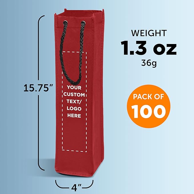 DISCOUNT PROMOS Non-Woven Vineyard Two Bottle Wine Bags