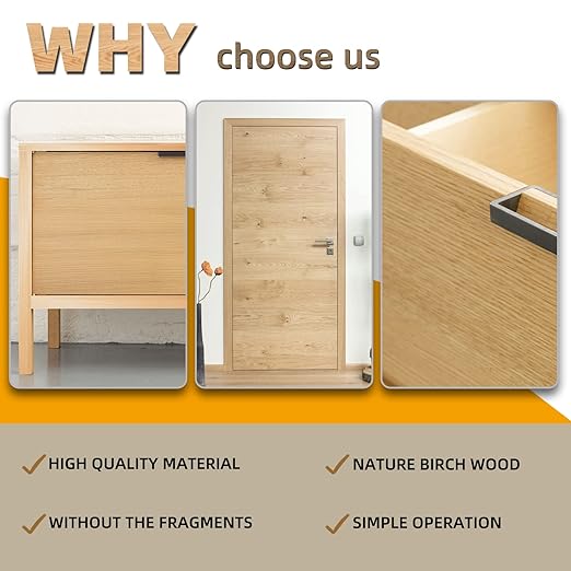 GSCIT Club Birch Edge Banding, 1 1/2 inch x 25ft roll of Veneer Edge Banding Preglued Flexible, Real Wood Tape Banding