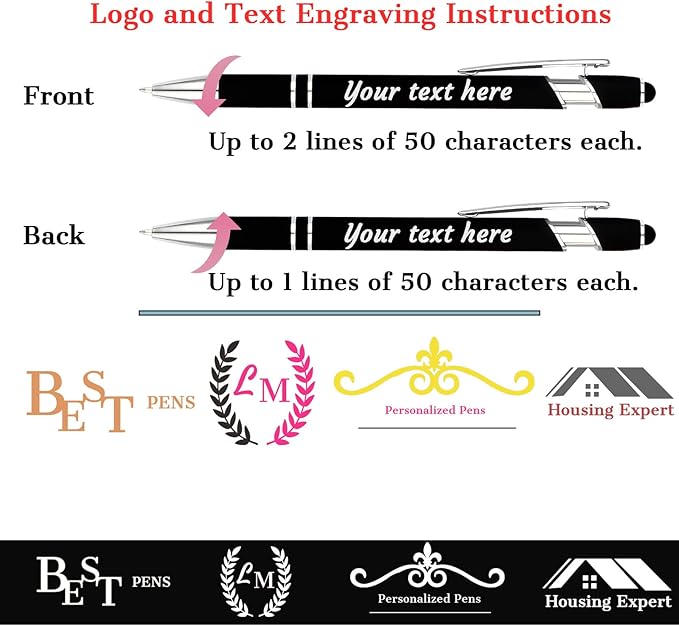 Personalized Pens with Name Logo or Message, Up to 1200 pcs Bulk Custom Metal Ballpoint Pen with Black Ink Customized Gift for Business, Graduation and Promotions(Purple)