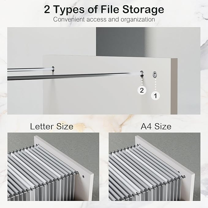63" Standing Desk with File Cabinet, Privacy Panel, AC/USB, 1.18" Desktop, Executive L Shaped Height Adjustable Electric Stand Up Desk, Home Office Table with 3 Drawers, Light Walnut