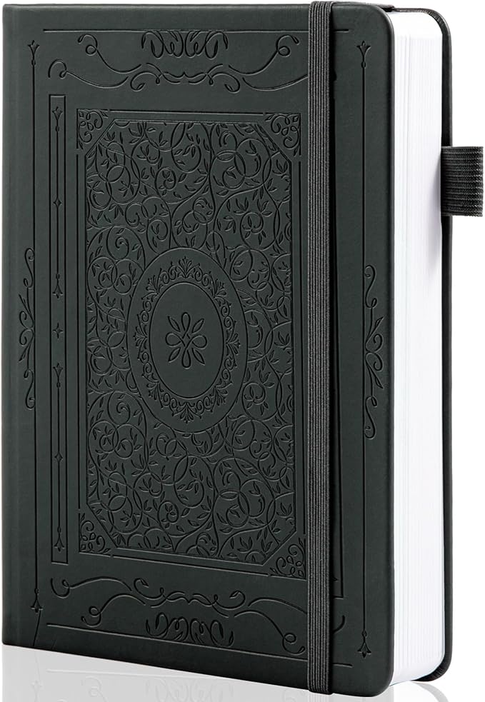 TIEFOSSI Bullet Dotted Journal Notebook, 160gsm 256 Numbered Thick Paper, A5 Hardcover Dotted Grid Diary for Women Men Work Writing, Bullet Dot Journaling, Drawing, 5.8 x 8.3 in