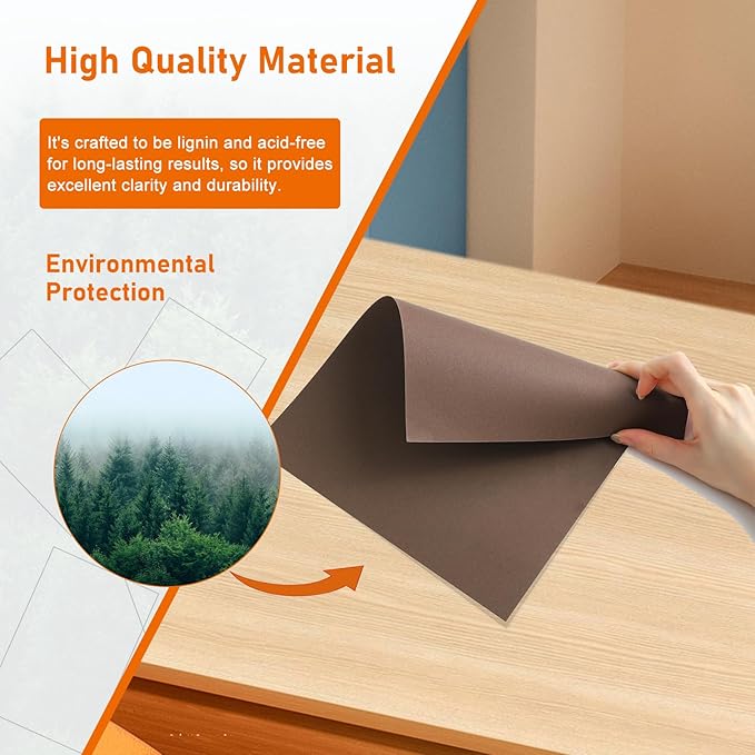 40 Sheets Coffee Color Cardstock 8.5 x 11 Craft Paper, 75lb Heavyweight Dark Brown Card Stock for DIY Cards Making, Wedding Invitations, School Crafting, Greeting Cards