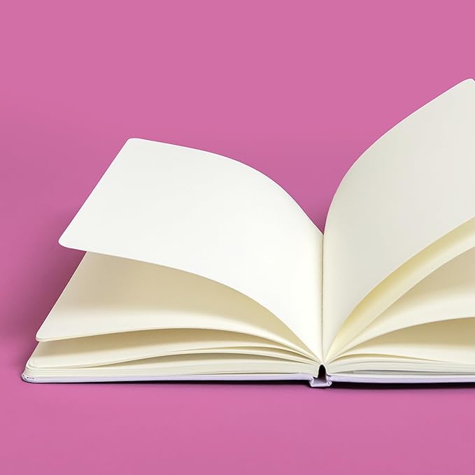 PAPERAGE Blank Journal Notebook, (Blush), 160 Pages, Medium 5.6 in x 8 in - 100 GSM Thick Paper – Hardcover Journaling Notebook for Work, School, Note Taking or Sketching