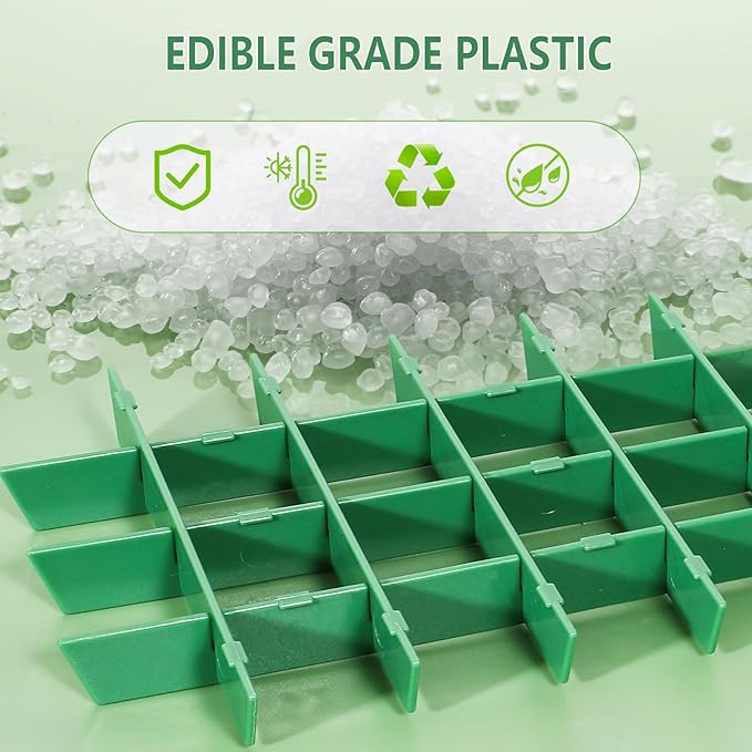 2 Sets Freeze Dryer Tray Dividers Medium, Freeze Dryer Accessories for Harvest Right, Non-Stick Dividers for Fruits, Vegetables, Meals(Green)