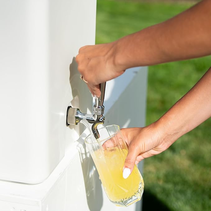 Bevanda - Sperse 3 Gallon Drink Dispenser - Large Insulated Stainless Steel Water and Beverage Dispenser - Ideal for Parties, Camping Trips, and Outdoor Events - Leakproof, Durable, Portable (White)