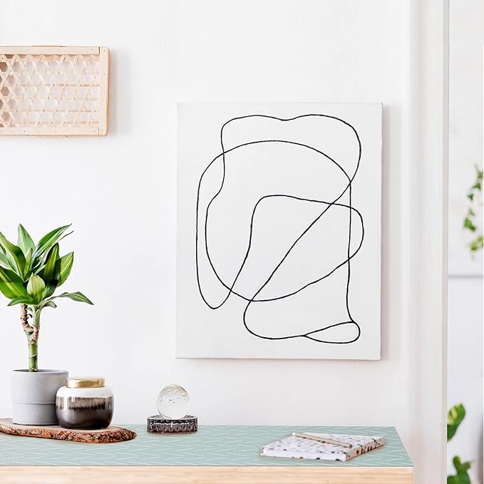 Glotoch 2 Rolls Premium Non Slip Shelf Liner, Non Adhesive Drawer Liner, Waterproof Shelf Liners for Kitchen Cabinets, Drawer, Fridge, Wire Shelving, Pantry-12” X 20 FT, Heavy Duty, Green Herringbone