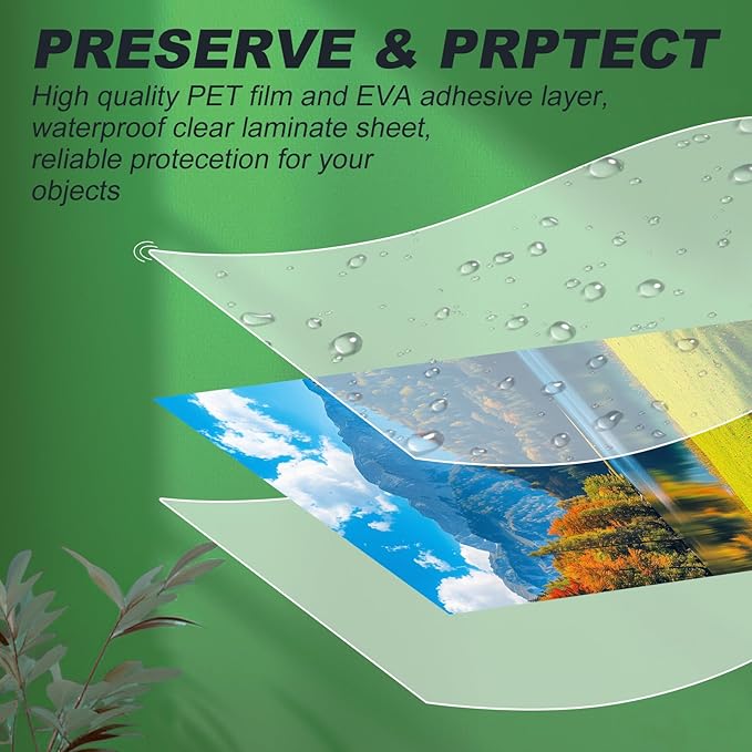 5 Mil Thermal Laminating Sheets 200 Packs, 9” x 11.5” Clear Laminating Pouches Holds 8.5 x 11 Inch Sheet Lamination Plastic Paper for Laminator, School Office Supplies Laminate